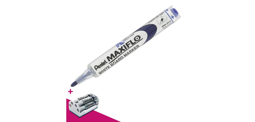 Marker Pentel Maxiflo voor witbord kegelpunt 4mm