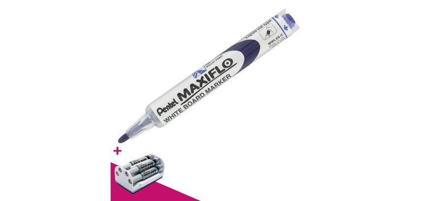Marker Pentel Maxiflo voor witbord kegelpunt 4mm