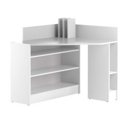 Bureau d'angle 90° L 94 x P 94 cm, piétement plein bois - Wall