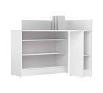 Bureau d'angle 90° L 94 x P 94 cm, piétement plein bois - Wall