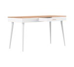 Bureau Horizon chêne clair 134 x 59 cm piètement bois massif avec tiroir