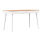 Desk Horizon light oak W 134 cm undercarriage in massive wood with drawer