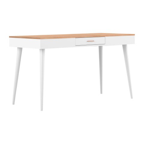 Mesa Horizon roble claro / blanco An 134 cm