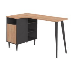 Escritorio de oficina 90º Nook con mueble esquinero