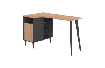 Escritorio de oficina 90º Nook con mueble esquinero
