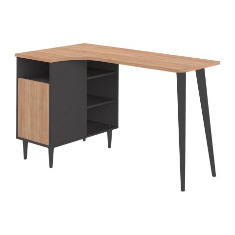 Escritorio Nook con mueble roble/negro
