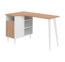 Escritorio de oficina 90º Nook con mueble esquinero