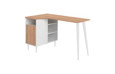 Escritorio de oficina 90º Nook con mueble esquinero