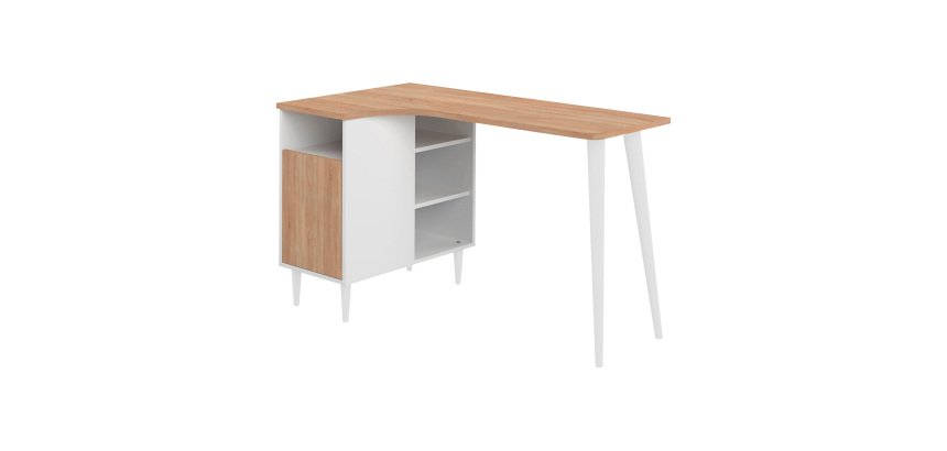 Bureau d'angle Nook 120 x 67 cm avec rangement