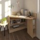 Bureau d'angle 90° L 94 x P 94 cm, piétement plein bois - Wall