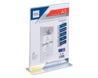 Table display Déflecto double sided A5 translucent