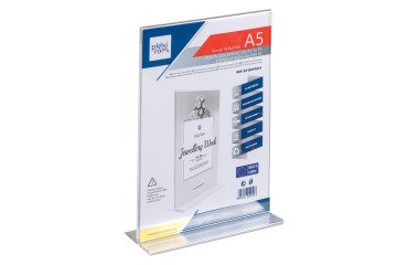 Expositor de sobremesa doble cara A5 transparente