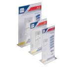 Présentoir de table Déflecto double face A4 transparent