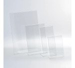 Présentoir de table Déflecto incliné A6 transparent