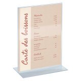 Table display Déflecto double sided A4 translucent