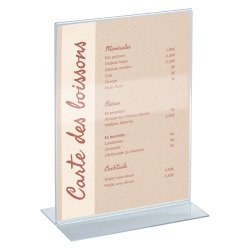 Table display Déflecto double sided A4 translucent