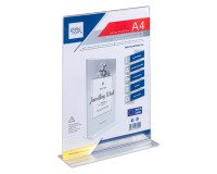 Table display Déflecto double sided A4 translucent