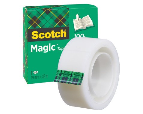 Scotch Magic Ruban Adhésif Invisible 6 Rouleaux 19mm X 33m + Dévidoir C38 – Ruban Mat Indispensable Bureau, École, Maison