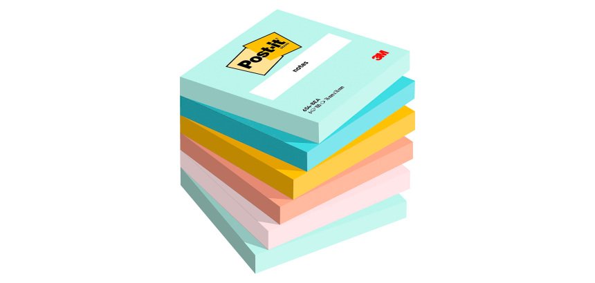 Notas adhesivas Super Sticky Beachside Post-it® - bloc de 90 hojas