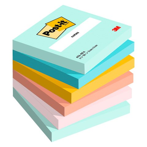 Notas adhesivas Super Sticky Beachside Post-it® 76 x 76 mm