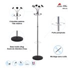 Portemanteau Alba 6 doubles patères métal chromé