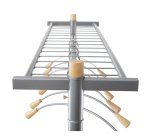 Vestiaire mobile alliant métal et bois