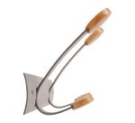 2 Patères murale finition bois Alba