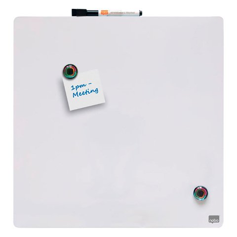 Mini pizarra magnetica Tile Nobo blanco - 36 x 36 cm