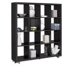 Bibliotheekkast 16 vakken hout H 146 x B 130 cm Shiny