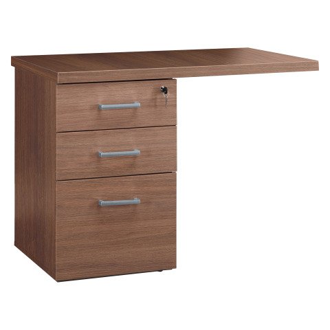 Cajonera con extensión altura de escritorio Shiny Color Nogal