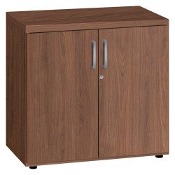 Armoire basse bois H 74 x L 80 cm portes battantes Milano métal