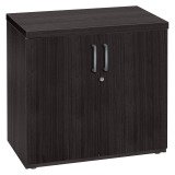 Armoire basse bois H 74 x L 80 cm portes battantes Milano métal