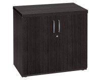 Armoire basse bois H 74 x L 80 cm portes battantes Milano métal