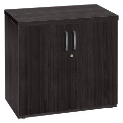 Armoire basse bois H 74 x L 80 cm portes battantes Milano métal
