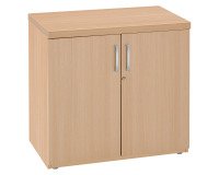 Armoire basse bois H 74 x L 80 cm portes battantes Milano métal