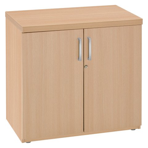 Armario bajo de madera puertas batientes Shiny Alt. 74 cm Roble claro