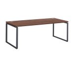 Mesa recta Shiny An 200 x Fon 90 cm nogal con patas de acero