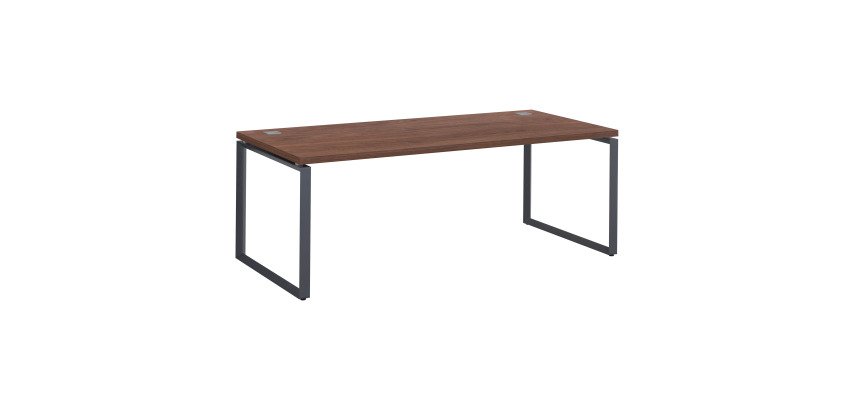 Bureau droit Direction Bruneau Shiny piètement acier