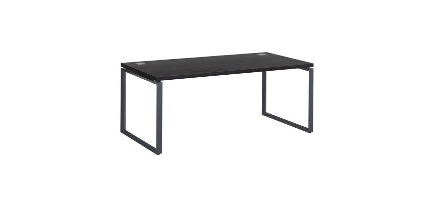 Bureau droit Direction Bruneau Shiny piètement acier