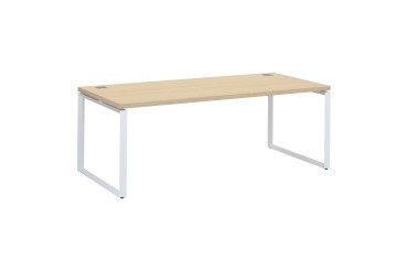 <strong>Straight Office Desk Bruneau Shiny with Steel Base</strong>