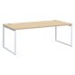 <strong>Straight Office Desk Bruneau Shiny with Steel Base</strong>