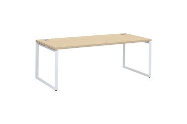 Bureau droit Direction Bruneau Shiny piètement acier