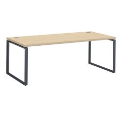 Bureau droit Direction Bruneau Shiny piètement acier