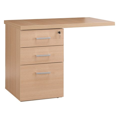 Drawer cabinet at desk height with extension Shiny 