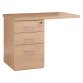 Drawer cabinet at desk height with extension Shiny 