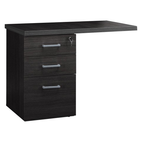 Cajonera con extensión altura de escritorio Shiny Negro Ébano