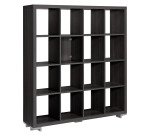 Bibliotheekkast 16 vakken hout H 146 x B 130 cm Shiny