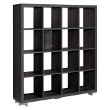 Bibliothèque 16 cases bois H 146 x L 130 cm Milano