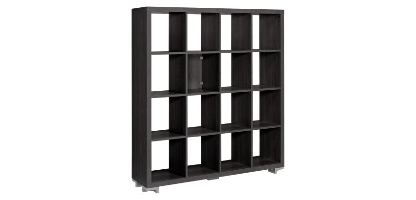 Bibliothèque 16 cases bois H 146 x L 130 cm Shiny