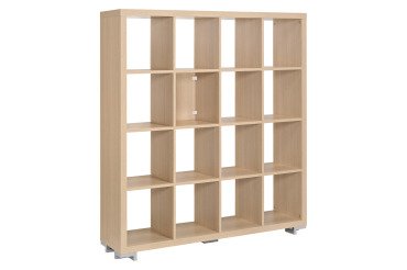 Bibliothèque 16 cases bois H 146 x L 130 cm Shiny